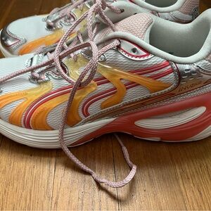Puma Women's INVERSE Sneakers in White, Pink, and Orange